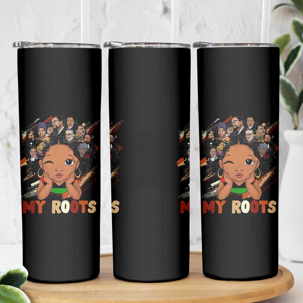 Black African Girl Skinny Tumbler Black History Month Juneteenth Gift Afro Empowerment - Wonder Print Shop
