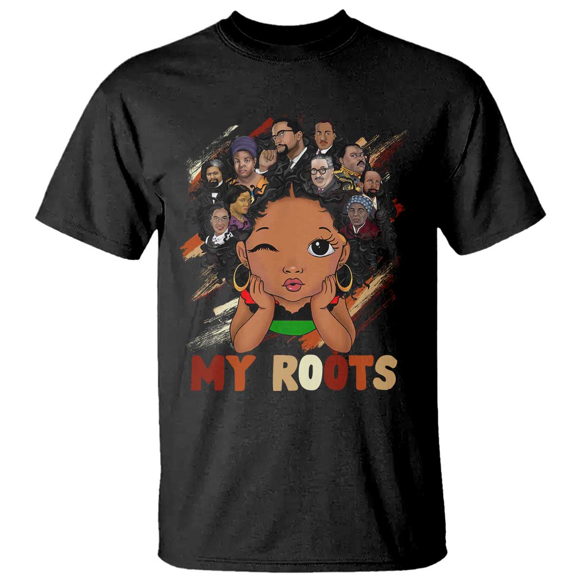 Black African Girl T Shirt Black History Month Juneteenth Gift Afro Empowerment - Wonder Print Shop