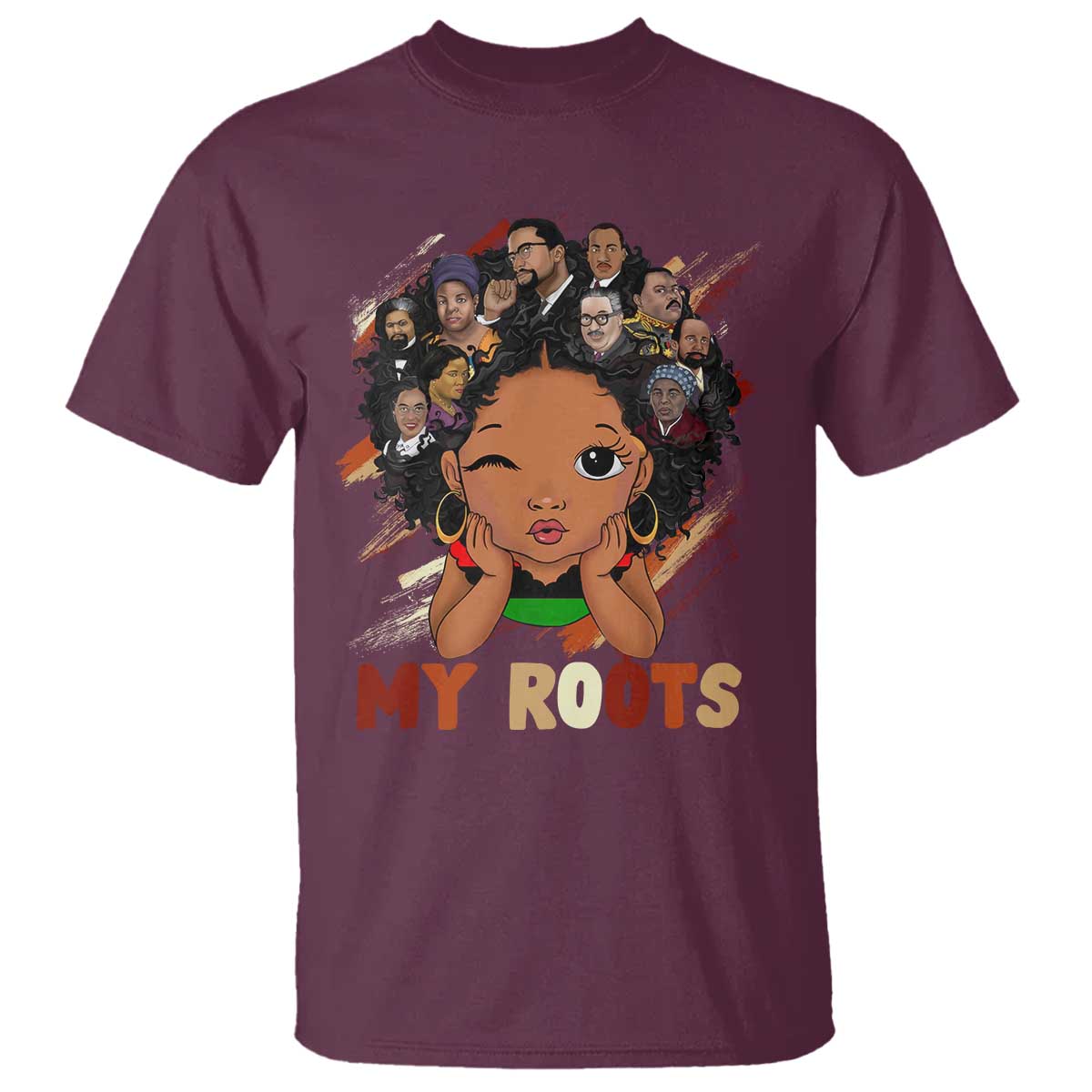 Black African Girl T Shirt Black History Month Juneteenth Gift Afro Empowerment - Wonder Print Shop