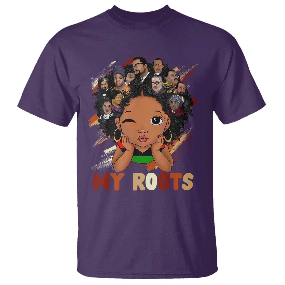 Black African Girl T Shirt Black History Month Juneteenth Gift Afro Empowerment - Wonder Print Shop