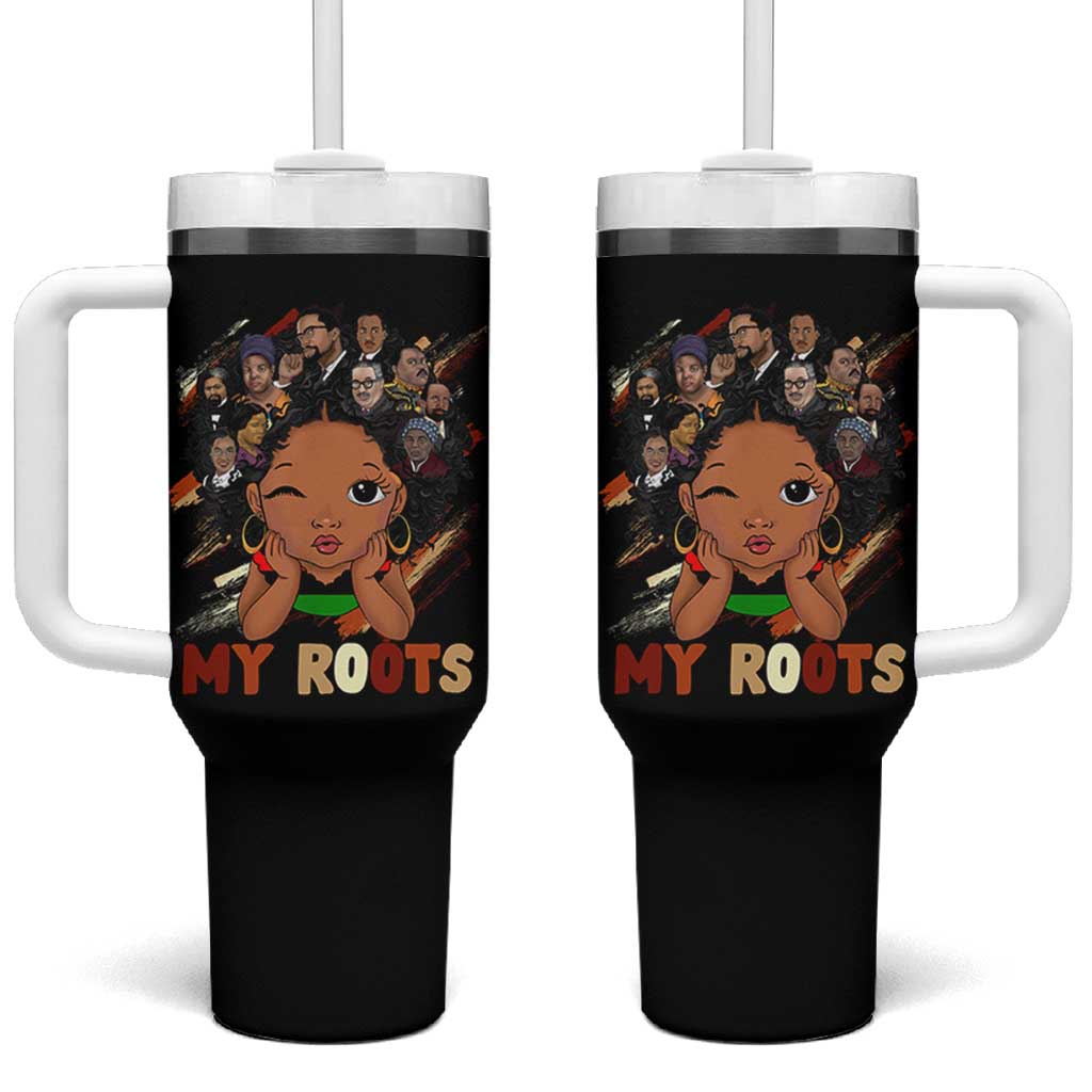 Black African Girl Tumbler With Handle Black History Month Juneteenth Gift Afro Empowerment - Wonder Print Shop