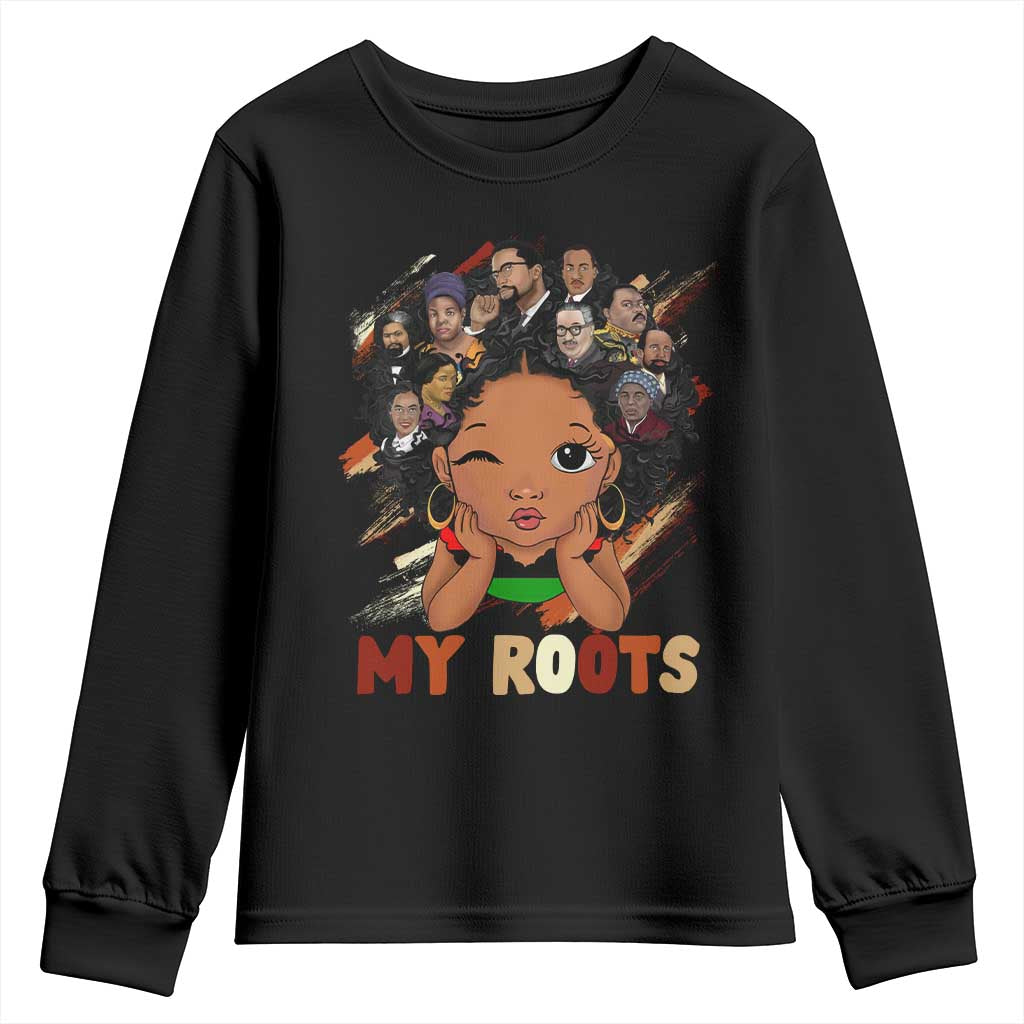 Black African Girl Youth Sweatshirt Black History Month Juneteenth Gift Afro Empowerment - Wonder Print Shop