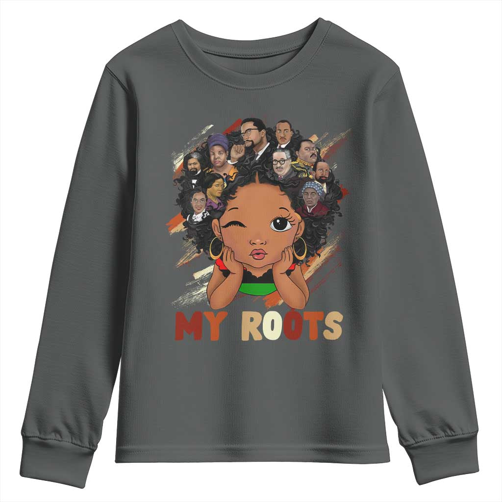 Black African Girl Youth Sweatshirt Black History Month Juneteenth Gift Afro Empowerment - Wonder Print Shop