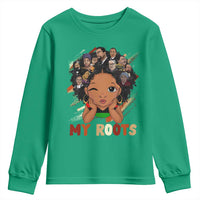 Black African Girl Youth Sweatshirt Black History Month Juneteenth Gift Afro Empowerment - Wonder Print Shop