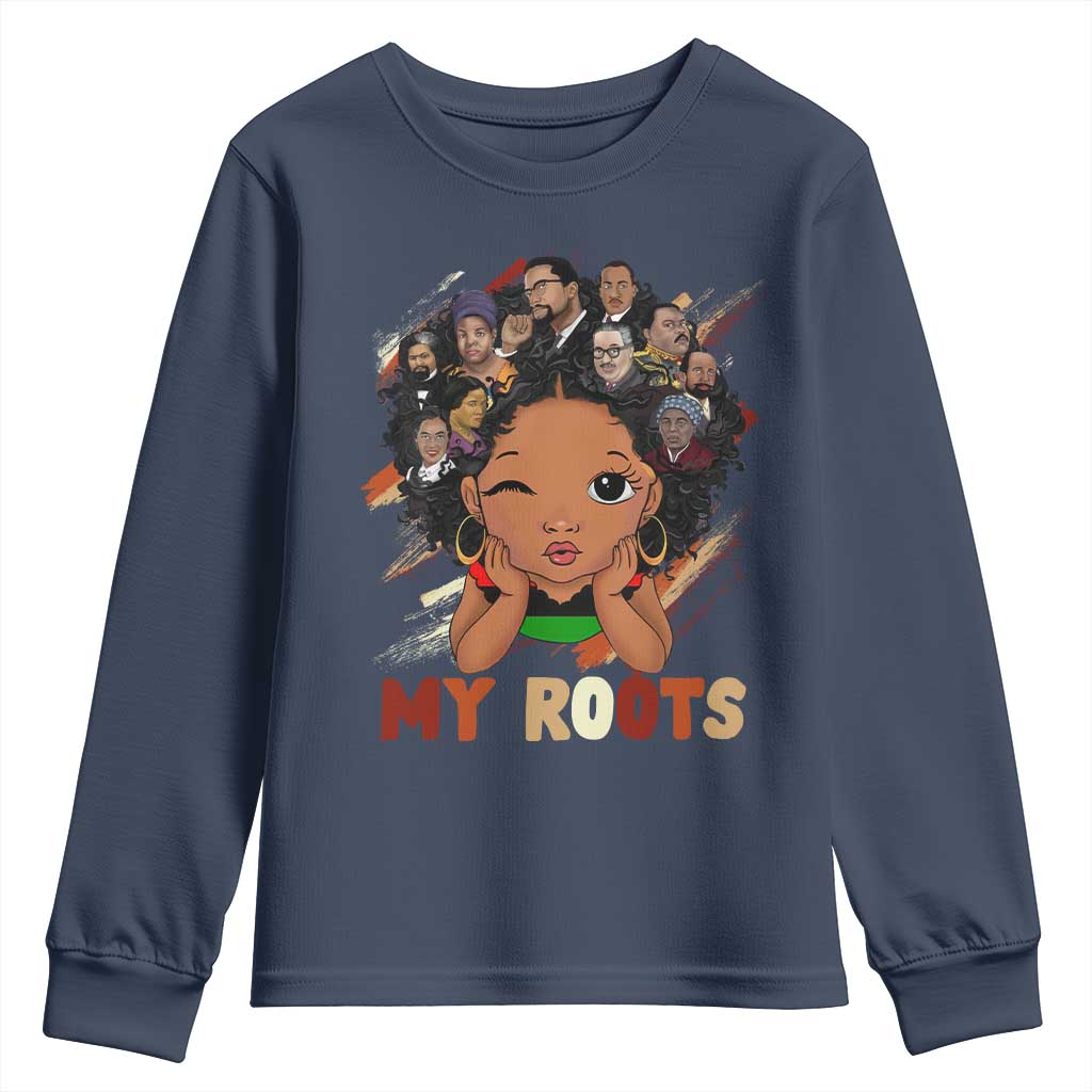Black African Girl Youth Sweatshirt Black History Month Juneteenth Gift Afro Empowerment - Wonder Print Shop