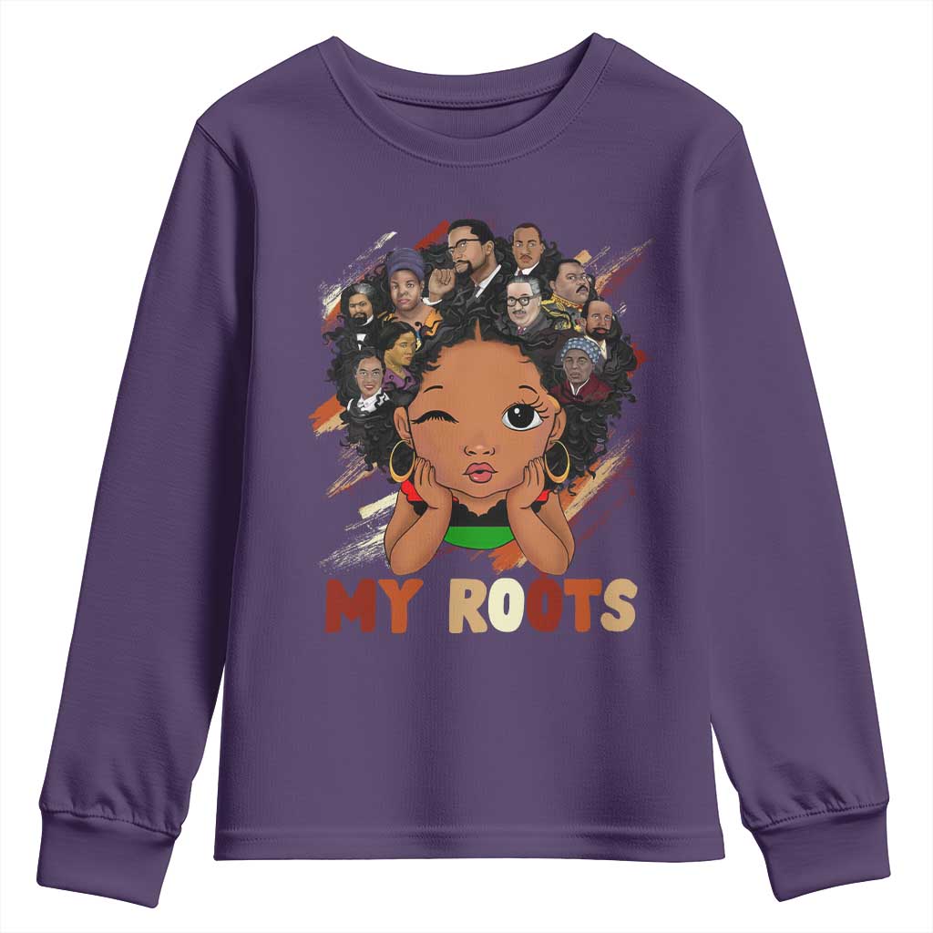 Black African Girl Youth Sweatshirt Black History Month Juneteenth Gift Afro Empowerment - Wonder Print Shop