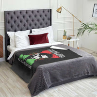 Malcolm X Quote Throw Blanket Retro A Man Who Stands for Nothing Black History - Wonder Print Shop