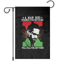 Malcolm X Quote Garden Flag Retro A Man Who Stands for Nothing Black History - Wonder Print Shop