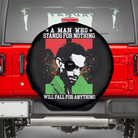 Malcolm X Quote Spare Tire Cover Retro A Man Who Stands for Nothing Black History - Wonder Print Shop