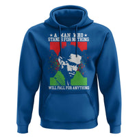 Malcolm X Quote Hoodie Retro A Man Who Stands for Nothing Black History - Wonder Print Shop