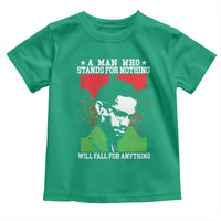Malcolm X Quote Toddler T Shirt Retro A Man Who Stands for Nothing Black History - Wonder Print Shop