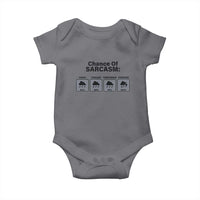 Funny Sarcastic Baby Onesie Chance Of Sarcasm Forecast Weather - Wonder Print Shop