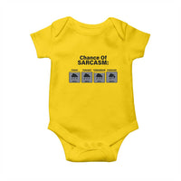 Funny Sarcastic Baby Onesie Chance Of Sarcasm Forecast Weather - Wonder Print Shop