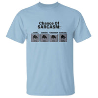 Funny Sarcastic T Shirt Chance Of Sarcasm Forecast Weather - Wonder Print Shop