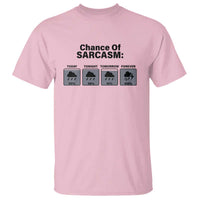 Funny Sarcastic T Shirt Chance Of Sarcasm Forecast Weather - Wonder Print Shop