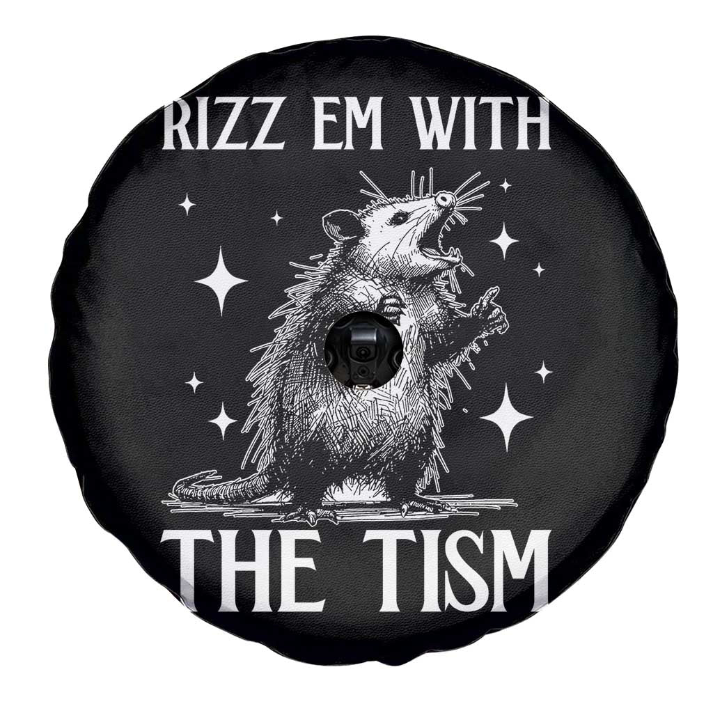 Funny Autism Opossum Spare Tire Cover Rizz Em With The Tism Meme Autistic ASD