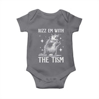 Funny Autism Opossum Baby Onesie Rizz Em With The Tism Meme Autistic ASD