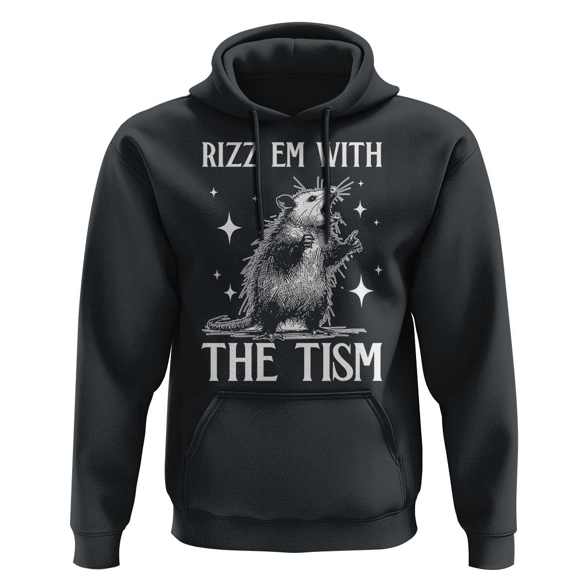Funny Autism Opossum Hoodie Rizz Em With The Tism Meme Autistic ASD