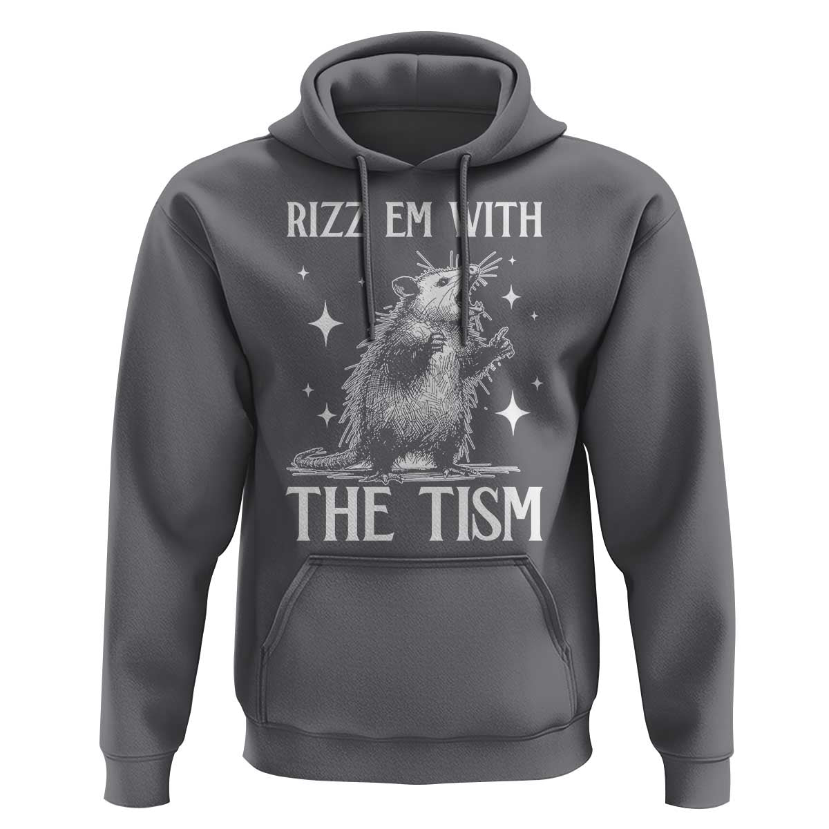 Funny Autism Opossum Hoodie Rizz Em With The Tism Meme Autistic ASD