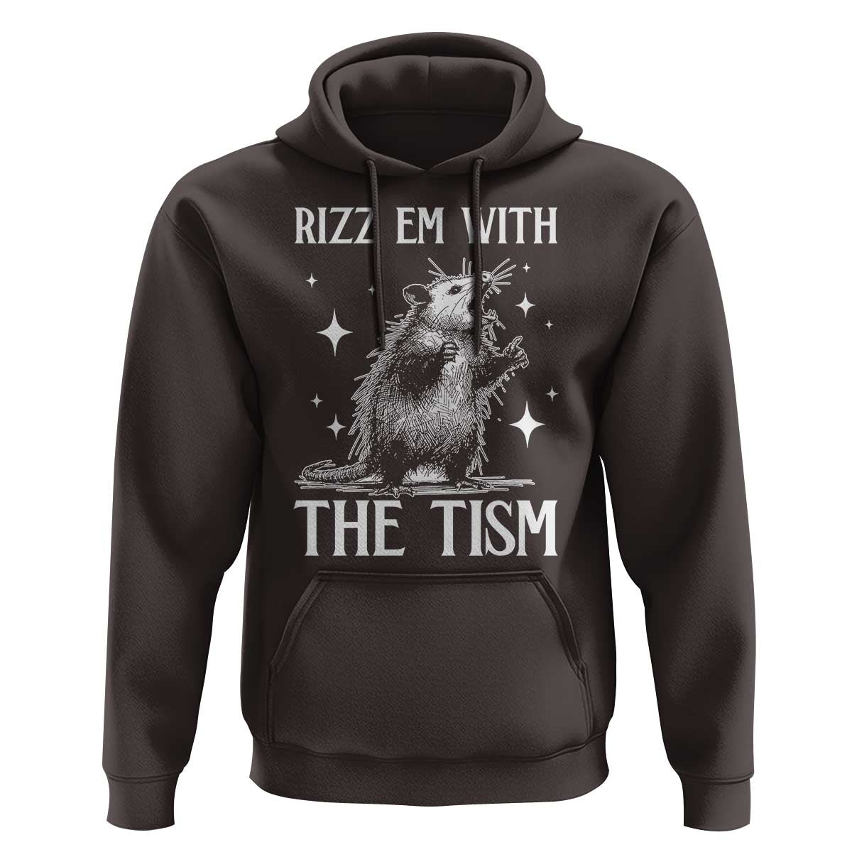 Funny Autism Opossum Hoodie Rizz Em With The Tism Meme Autistic ASD