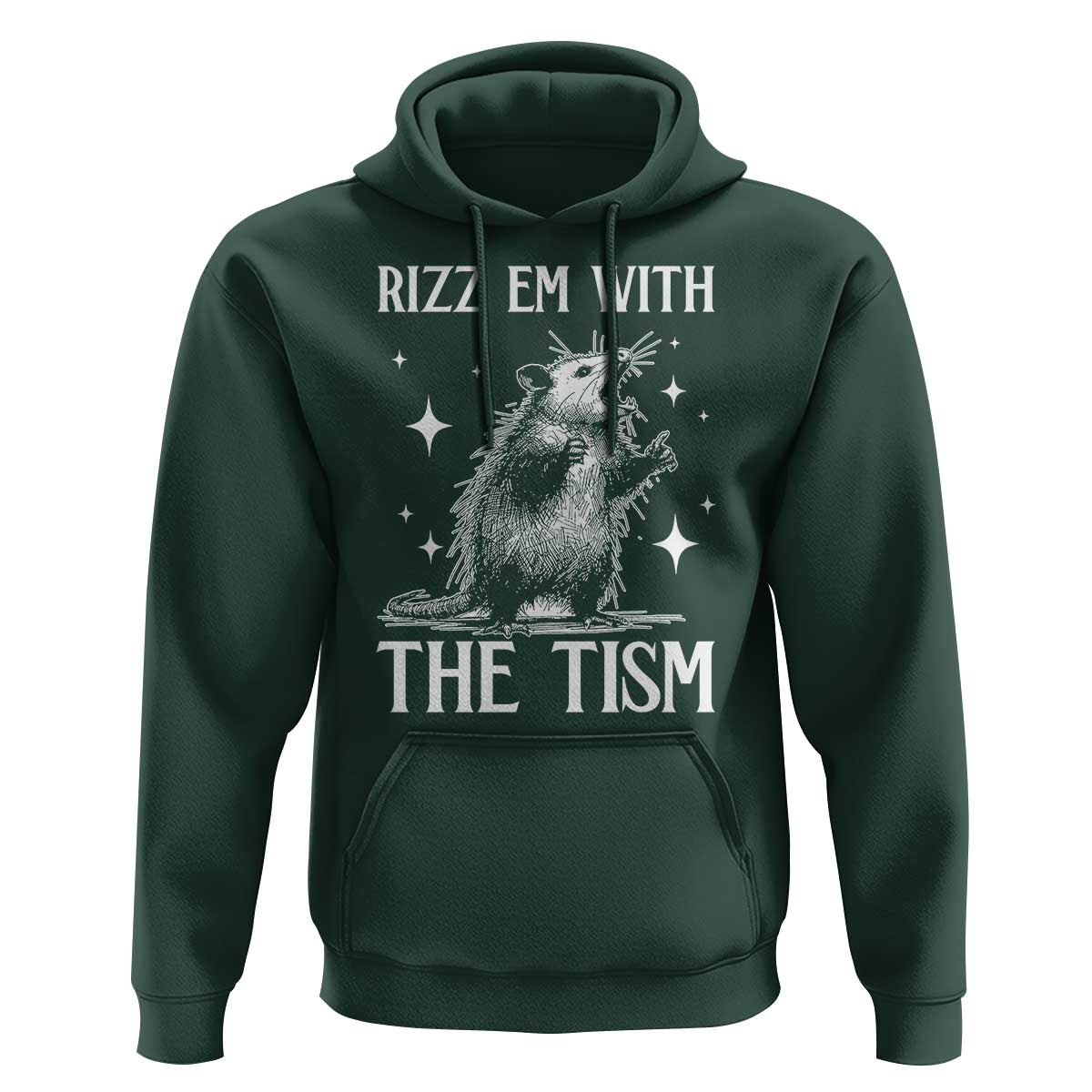 Funny Autism Opossum Hoodie Rizz Em With The Tism Meme Autistic ASD