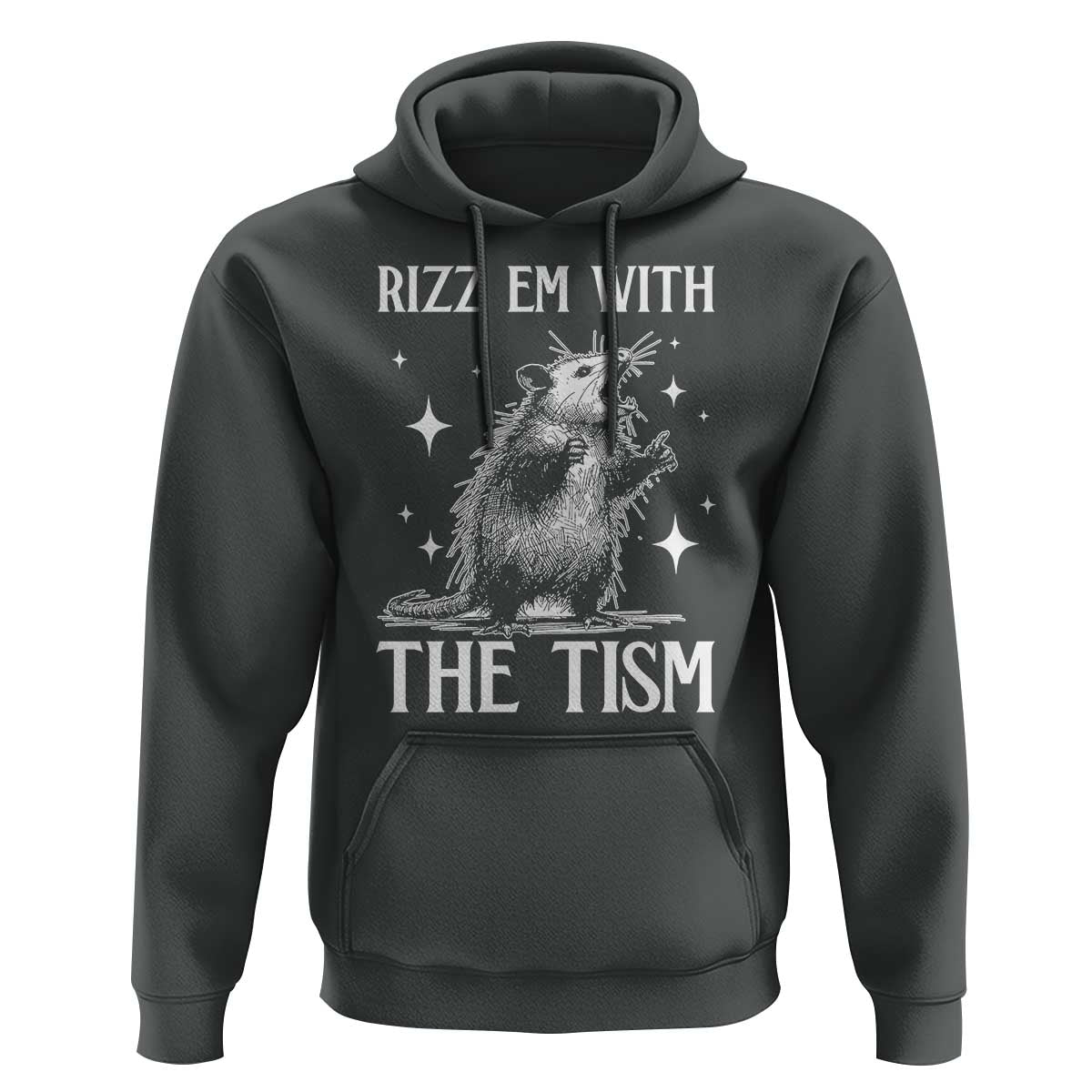 Funny Autism Opossum Hoodie Rizz Em With The Tism Meme Autistic ASD