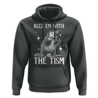Funny Autism Opossum Hoodie Rizz Em With The Tism Meme Autistic ASD