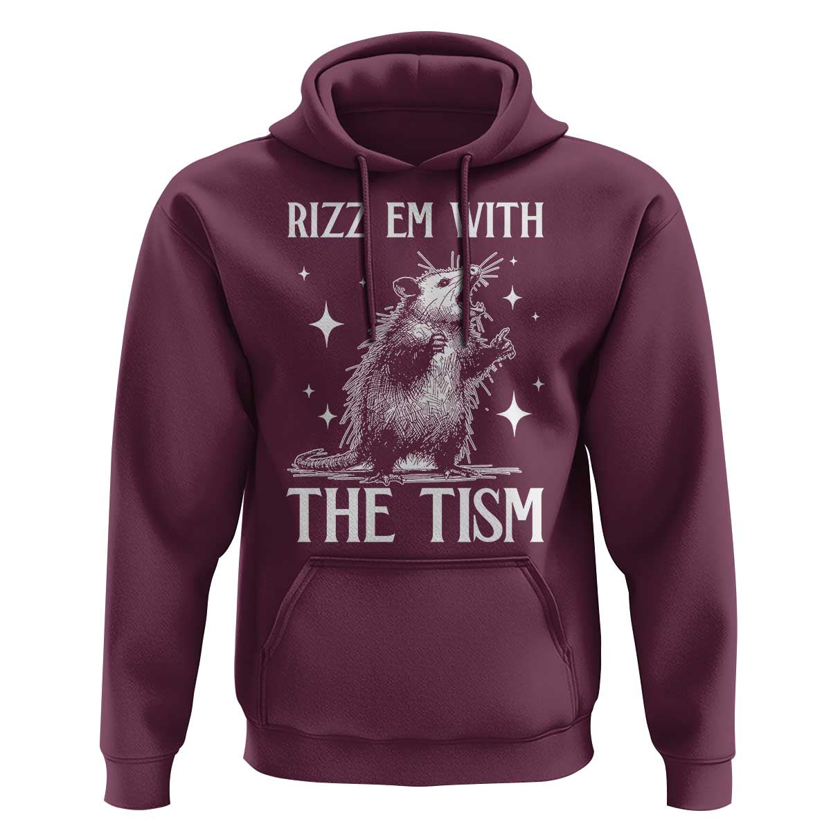 Funny Autism Opossum Hoodie Rizz Em With The Tism Meme Autistic ASD