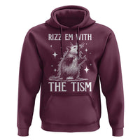 Funny Autism Opossum Hoodie Rizz Em With The Tism Meme Autistic ASD