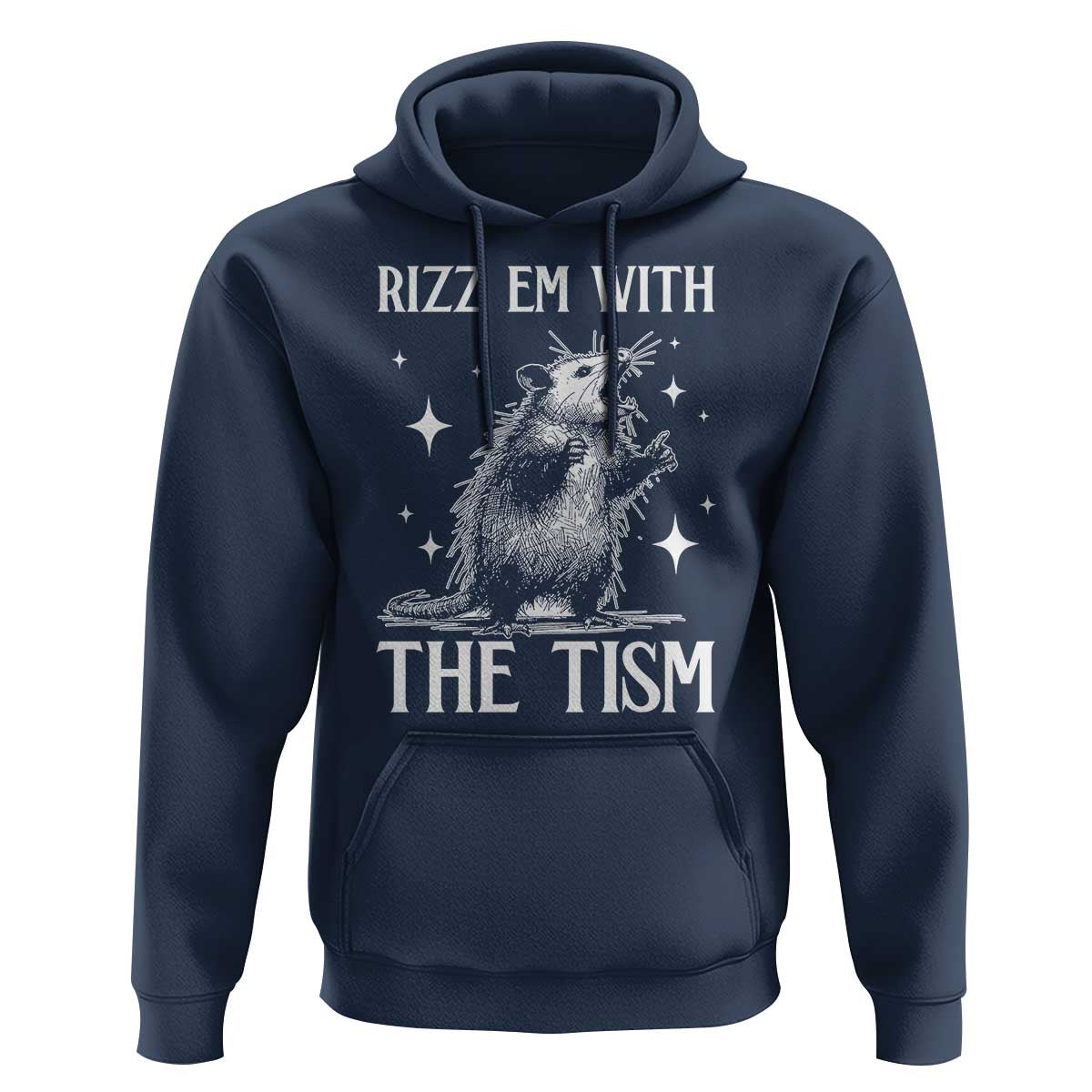 Funny Autism Opossum Hoodie Rizz Em With The Tism Meme Autistic ASD