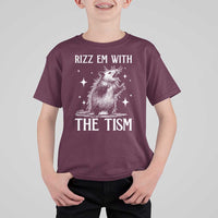 Funny Autism Opossum T Shirt For Kid Rizz Em With The Tism Meme Autistic ASD