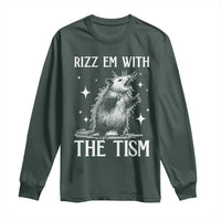 Funny Autism Opossum Long Sleeve Shirt Rizz Em With The Tism Meme Autistic ASD