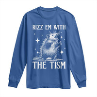Funny Autism Opossum Long Sleeve Shirt Rizz Em With The Tism Meme Autistic ASD