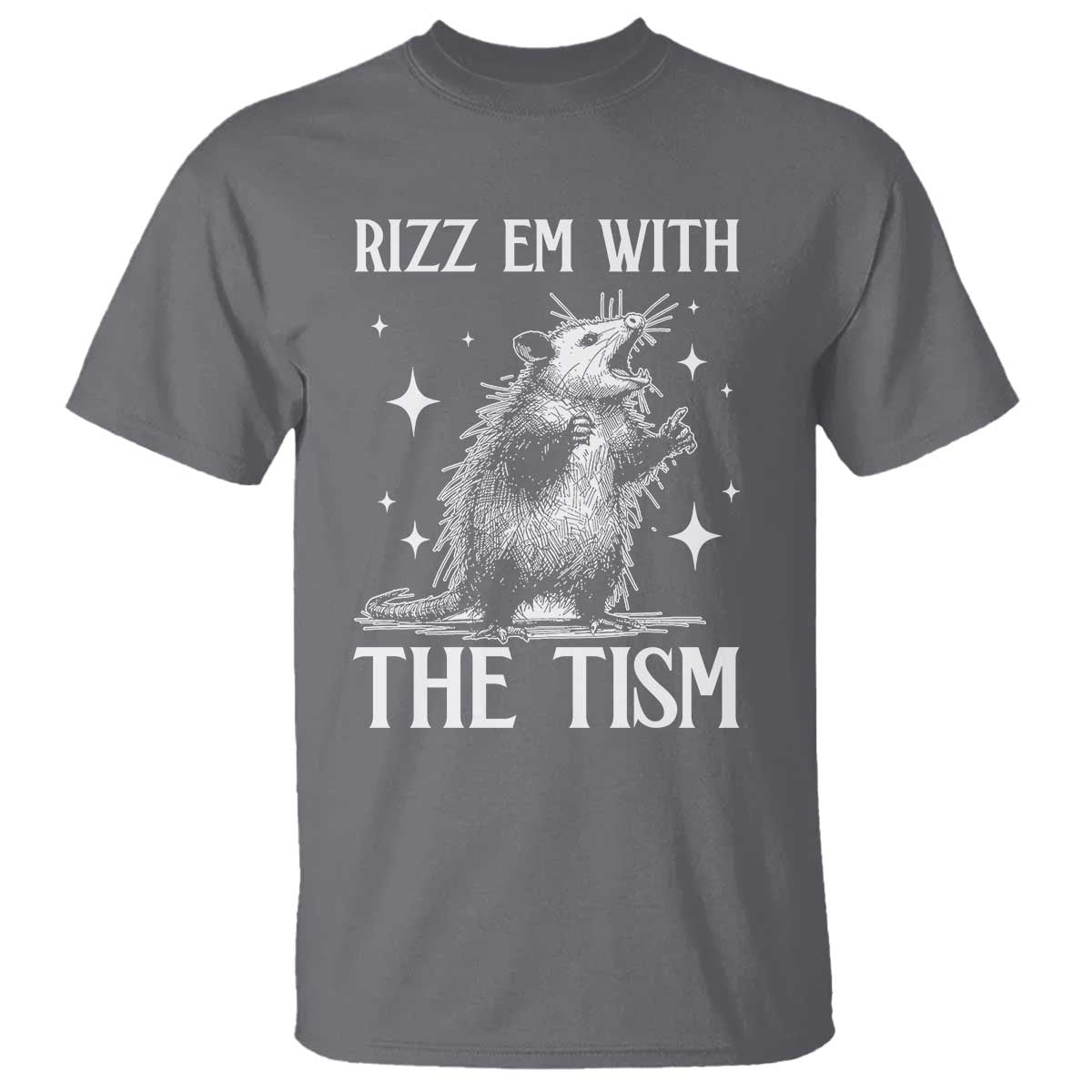 Funny Autism Opossum T Shirt Rizz Em With The Tism Meme Autistic ASD