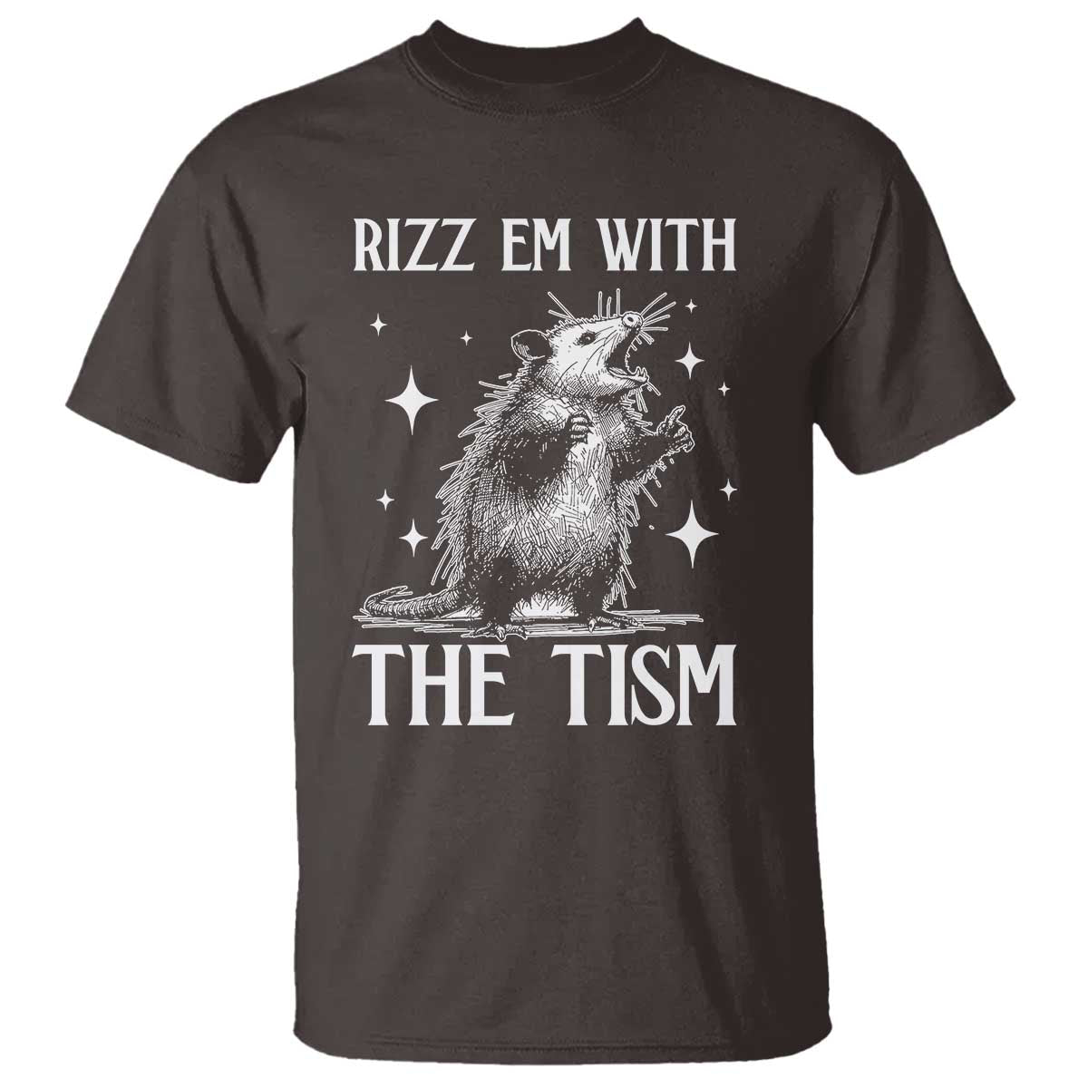 Funny Autism Opossum T Shirt Rizz Em With The Tism Meme Autistic ASD