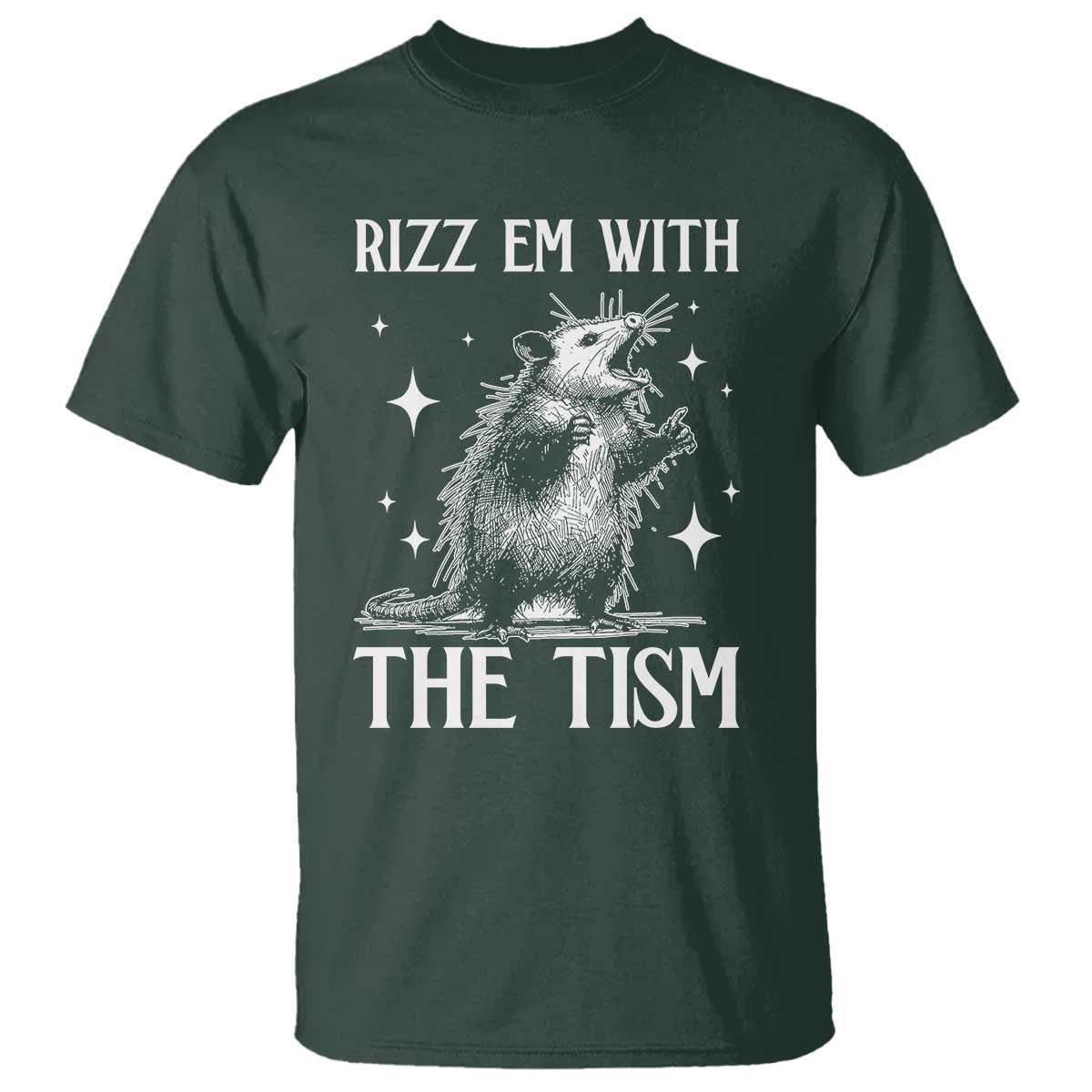 Funny Autism Opossum T Shirt Rizz Em With The Tism Meme Autistic ASD