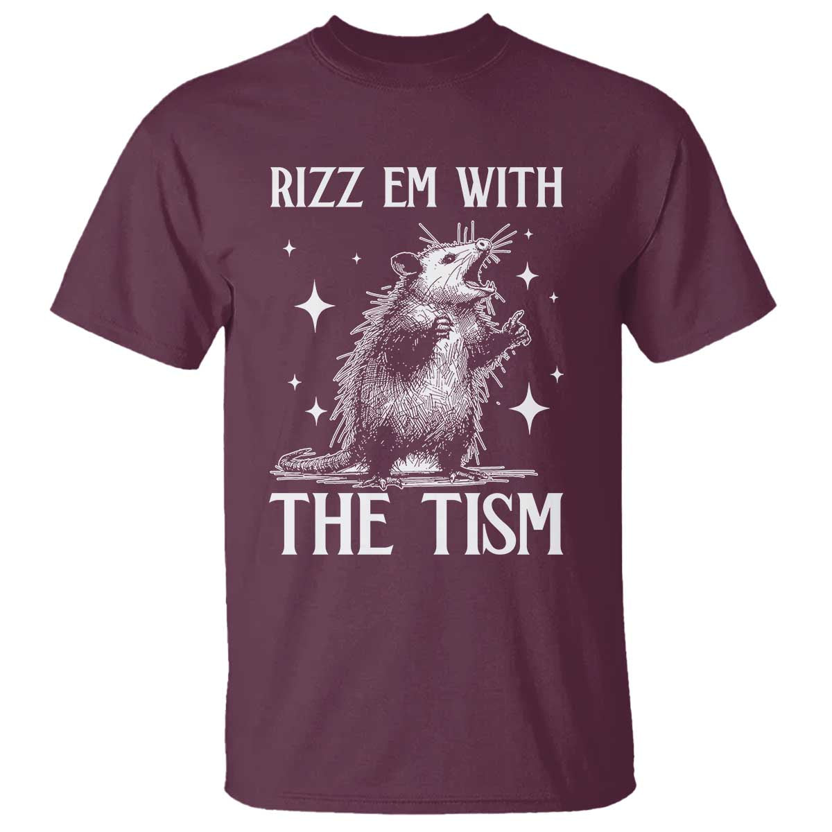 Funny Autism Opossum T Shirt Rizz Em With The Tism Meme Autistic ASD