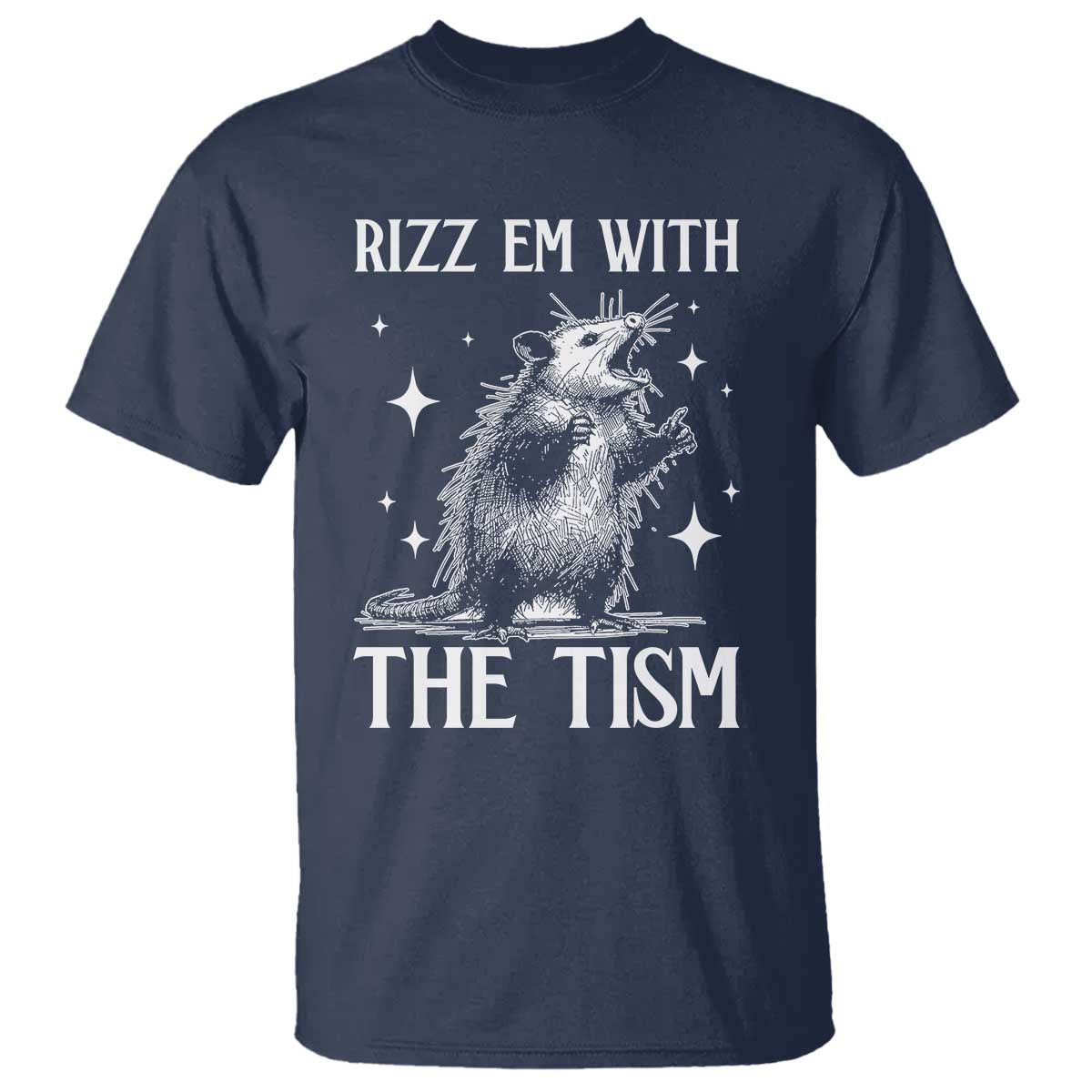 Funny Autism Opossum T Shirt Rizz Em With The Tism Meme Autistic ASD