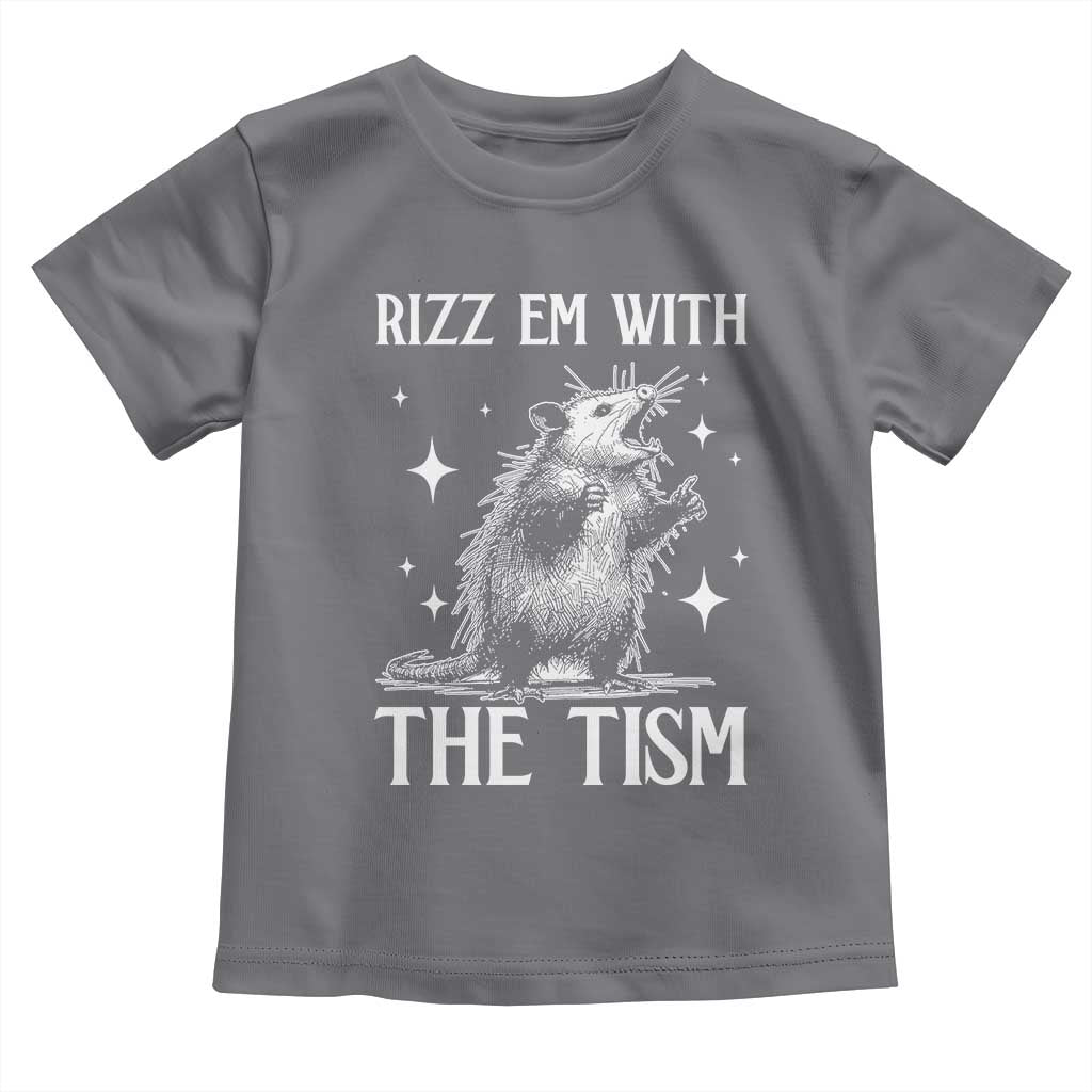 Funny Autism Opossum Toddler T Shirt Rizz Em With The Tism Meme Autistic ASD
