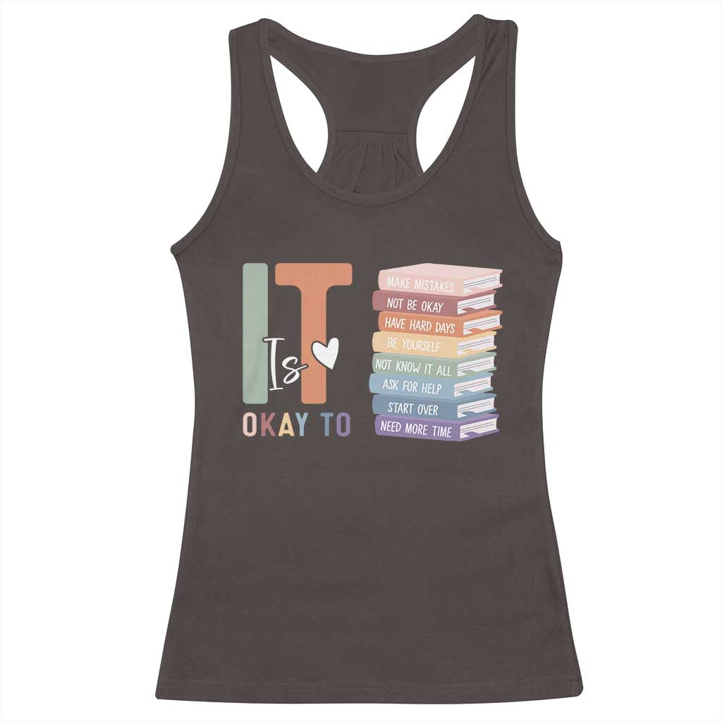 Motivational Racerback Tank Top It's Okay To Make Some Mistakes