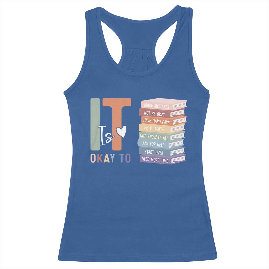 Motivational Racerback Tank Top It's Okay To Make Some Mistakes