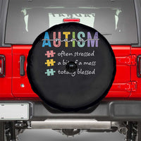 Blessed Autism Mama Spare Tire Cover Often Stressed A Bit of A Mess Totally Blessed