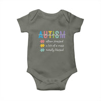Blessed Autism Mama Baby Onesie Often Stressed A Bit of A Mess Totally Blessed
