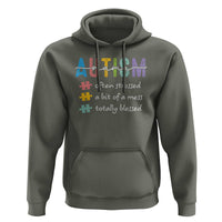Blessed Autism Mama Hoodie Often Stressed A Bit of A Mess Totally Blessed