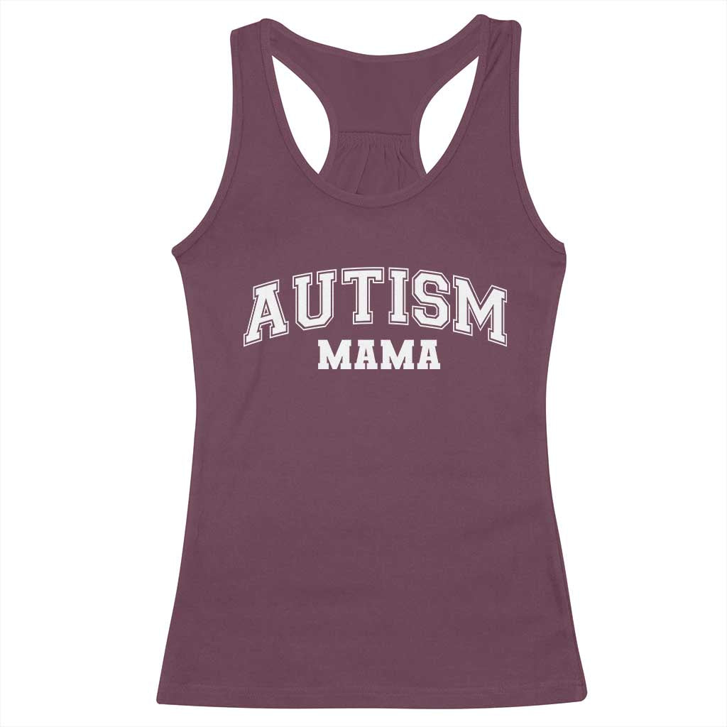Autism Mama Racerback Tank Top Autistic Mom Blessed