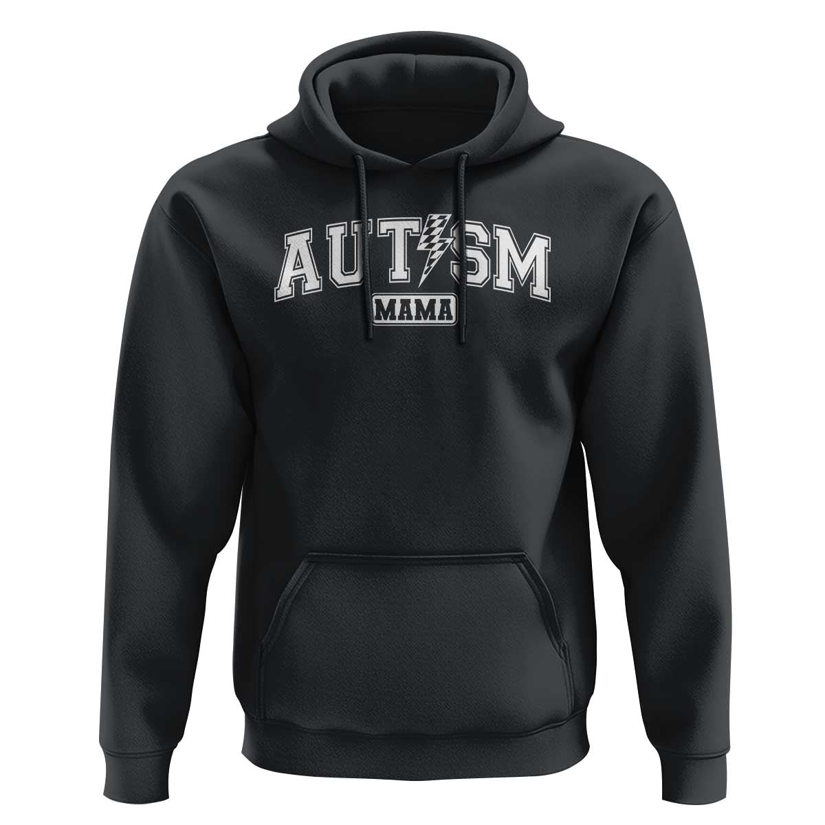 Autism Mama Lightning Bolt Checkered Hoodie Autistic Mom Blessed