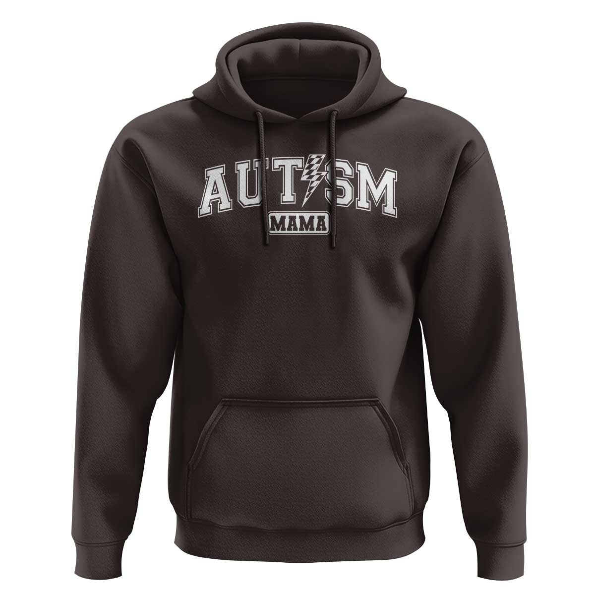 Autism Mama Lightning Bolt Checkered Hoodie Autistic Mom Blessed