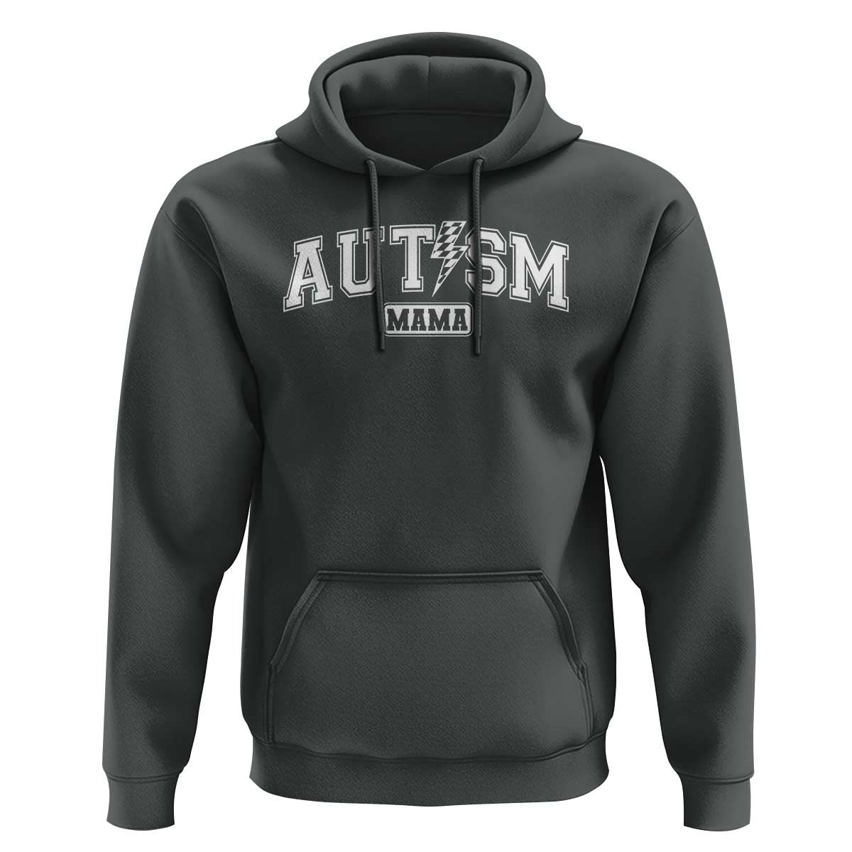 Autism Mama Lightning Bolt Checkered Hoodie Autistic Mom Blessed