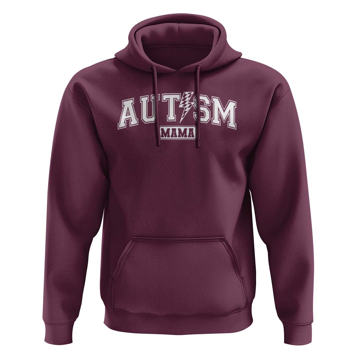 Autism Mama Lightning Bolt Checkered Hoodie Autistic Mom Blessed