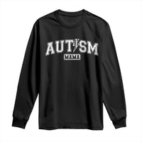 Autism Mama Lightning Bolt Checkered Long Sleeve Shirt Autistic Mom Blessed